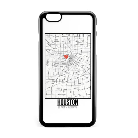 Ốp lưng dẻo iphone in hình Love City Map - Houston