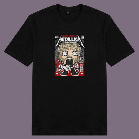 Áo thun unisex cotton in hình pop culture cartoon series - Jame HetField metallica (nhiều màu)