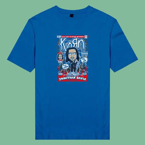 Áo thun unisex cotton in hình pop culture cartoon series - Korn Jonathan Davis  (nhiều màu)