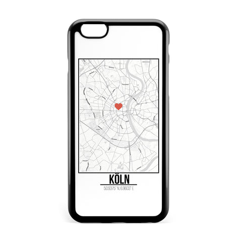 Ốp lưng dẻo iphone in hình Love City Map - Koln