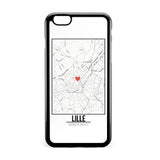 Ốp lưng dẻo iphone in hình Love City Map - Lille