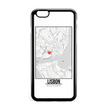 Ốp lưng dẻo iphone in hình Love City Map - Lisbon