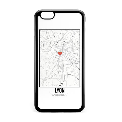 Ốp lưng dẻo iphone in hình Love City Map - Lyon