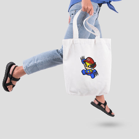 Túi tote vải in hình Super Heroes - Mario Wolverine (nhiều màu)