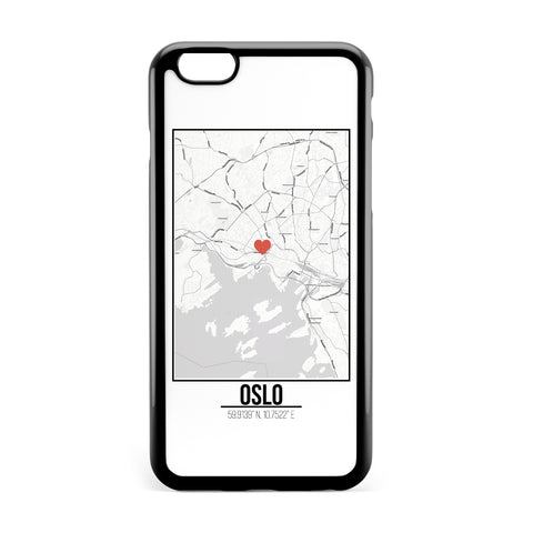 Ốp lưng dẻo iphone in hình Love City Map - Oslo