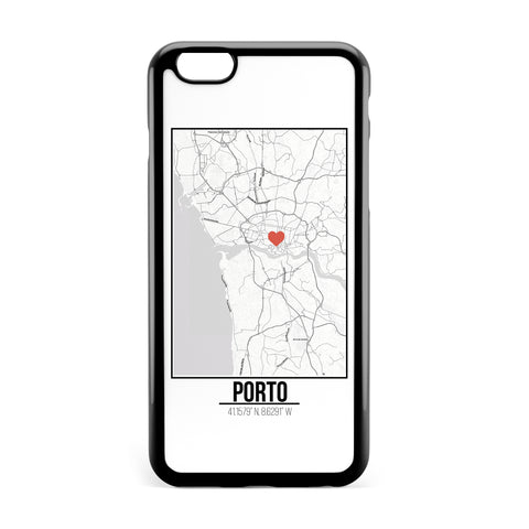 Ốp lưng dẻo iphone in hình Love City Map - Porto