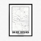 Tranh poster khổ A3 giấy mỹ thuật in hình Love City - San José, costa rica