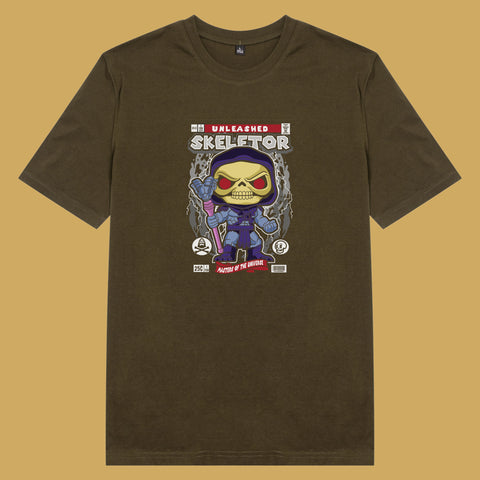 Áo thun unisex cotton in hình pop culture cartoon series - Skeletor (nhiều màu)