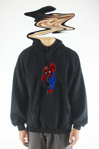 Áo khoác hoodie unisex cotton hình Super Heroes - Spider Plumber (nhiều màu)