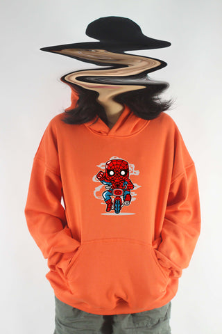 Áo khoác hoodie unisex cotton hình Super Heroes - Spider Minibike (nhiều màu)