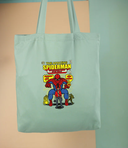 Túi tote vải in hình Super Heroes - The Amazing Spiderman (nhiều màu)