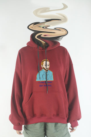 Áo khoác hoodie unisex cotton hình Van Gogh - I can't hear the haters (nhiều màu)