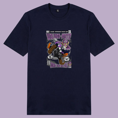 Áo thun unisex cotton in hình pop culture cartoon series - Waluigi motocross (nhiều màu)