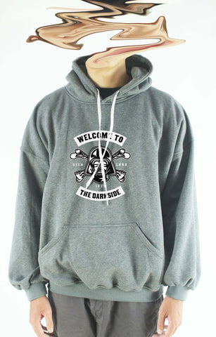 Áo khoác hoodie unisex cotton hình Welcome To The Darkside (nhiều màu)