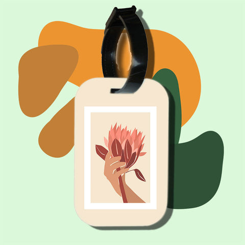 Travel tag cho túi xách/balo du lịch in hình abstract art flower