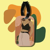 Travel tag cho túi xách/balo du lịch in hình abstract lady art 6
