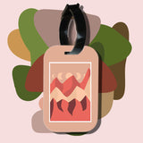 Travel tag cho túi xách/balo du lịch in hình abstract landscape art mountain