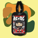 Travel tag cho túi xách/balo du lịch in hình pop culture cartoon series AC/DC highway to hell