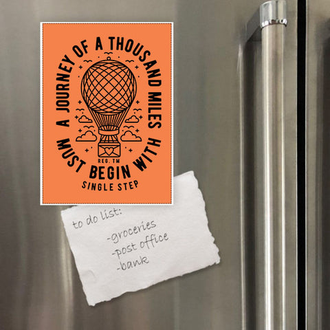 Miếng hít tủ lạnh giữ note in hình Travel A Journey