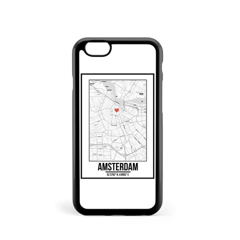 Ốp lưng dẻo iphone in hình Love City Map - Amsterdam