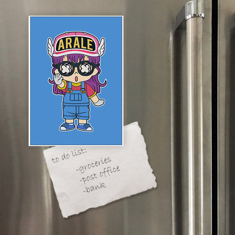 Miếng hít tủ lạnh giữ note in hình Arale