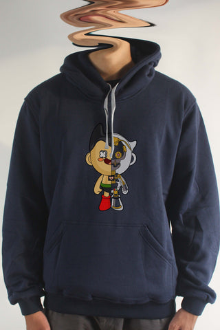 Áo khoác hoodie unisex cotton hình Half Skeleton series - Astroboy (nhiều màu)