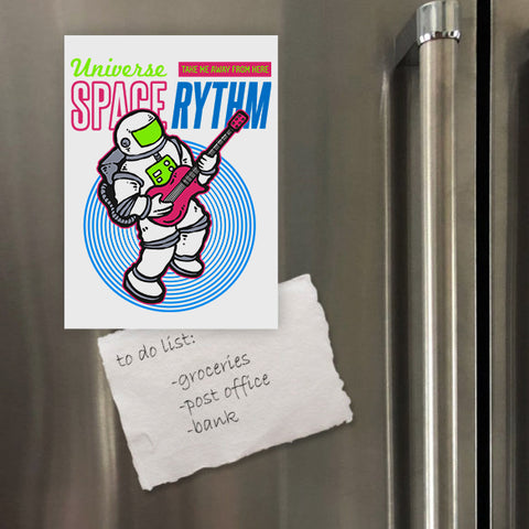 Miếng hít tủ lạnh giữ note in hình Astro Guitar