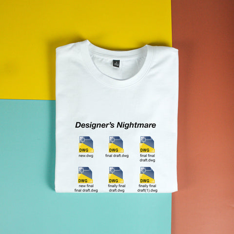 Áo thun unisex cotton in hình Designer's Nightmare AutoCad (nhiều màu)
