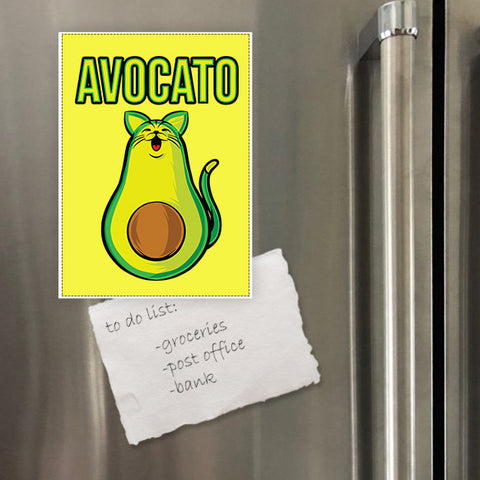 Miếng hít tủ lạnh giữ note in hình Avocato
