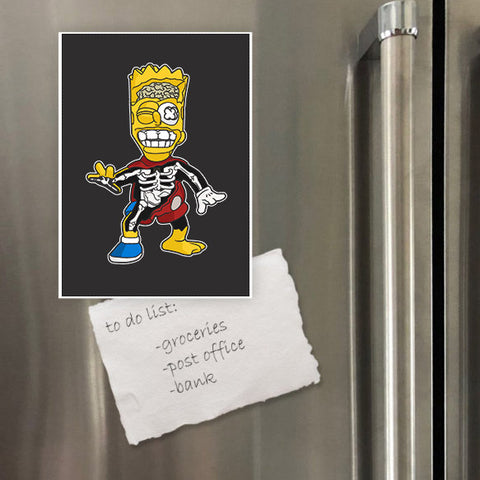 Miếng hít tủ lạnh giữ note in hình Bart Simpson