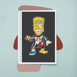 Sổ tay notebook giấy ford in hình Half Skeleton Bart Simpson