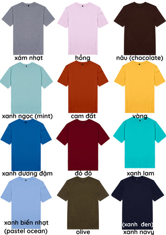 Áo thun unisex cotton 100% in chữ karma (nhiều màu)