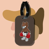 Travel tag cho túi xách/balo du lịch in hình  funky cartoon series - bear boxer