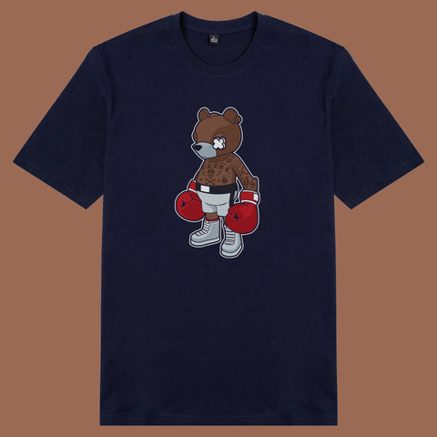 Áo thun unisex cotton in hình funky cartoon series - bear boxer (nhiều màu)