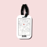 Travel tag cho túi xách/balo du lịch in hình Love City Map - Beijing