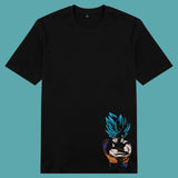 Áo thun unisex cotton in hình Dragonball - Blue Songoku (nhiều màu)