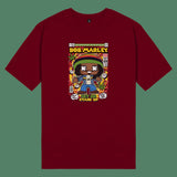 Áo thun unisex cotton in hình pop culture cartoon series - Bob Marley (nhiều màu)