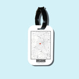 Travel tag cho túi xách/balo du lịch in hình Love City Map - Brisbane