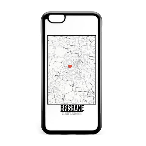 Ốp lưng dẻo iphone in hình Love City Map - Brisbane