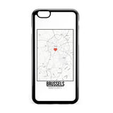 Ốp lưng dẻo iphone in hình Love City Map - Brussels