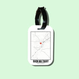 Travel tag cho túi xách/balo du lịch in hình Love City Map - Buon Ma Thuot