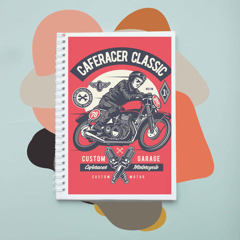 Sổ tay notebook giấy ford in hình Cafe racer