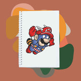 Sổ tay notebook giấy ford in hình Super Heroes Captain Mario