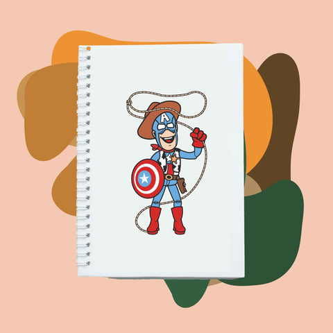 Sổ tay notebook giấy ford in hình Super Heroes Captain Woody