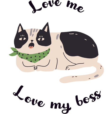 Áo thun unisex in hình Cat lover - Love Me, Love my boss 11