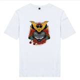 Áo thun unisex cotton in hình phim Cat Lover series - Samurai Cat (nhiều màu)