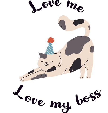 Áo thun unisex in hình Cat lover - Love Me, Love my boss 1