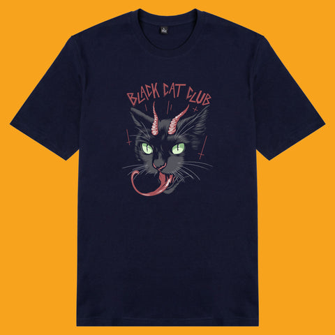 Áo thun unisex cotton in hình phim Cat Lover series - Black Cat Club (nhiều màu)