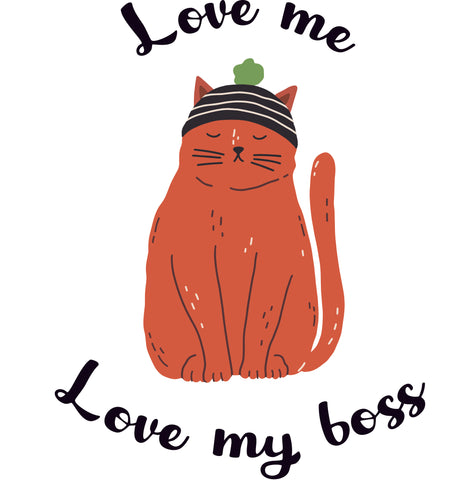 Áo thun unisex in hình Cat lover - Love Me, Love my boss 4