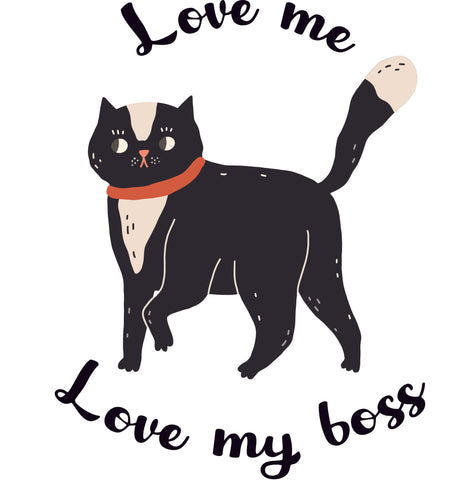 Áo thun unisex in hình Cat lover - Love Me, Love my boss 5